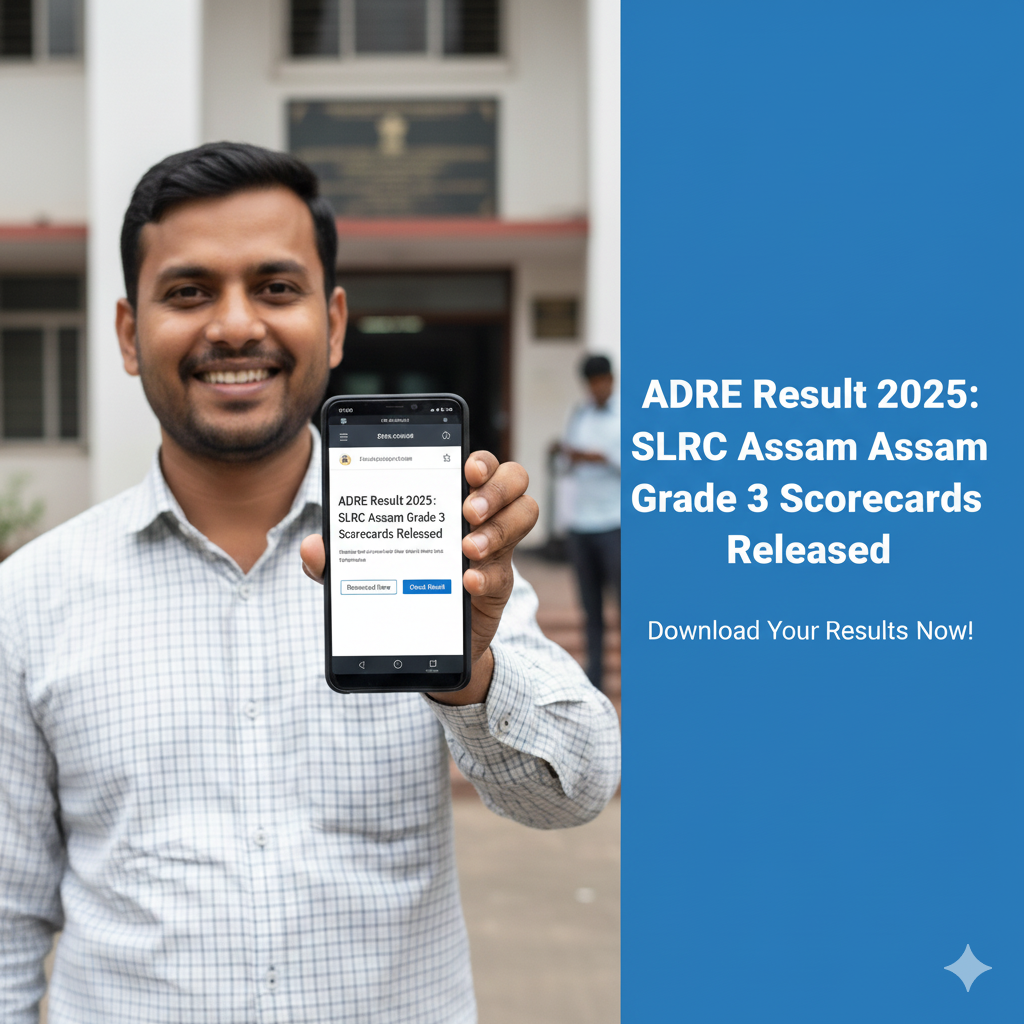 ADRE Result 2025: SLRC Assam Grade 3 Scorecards Released at assam.gov.in – Check Direct Link to Download Here