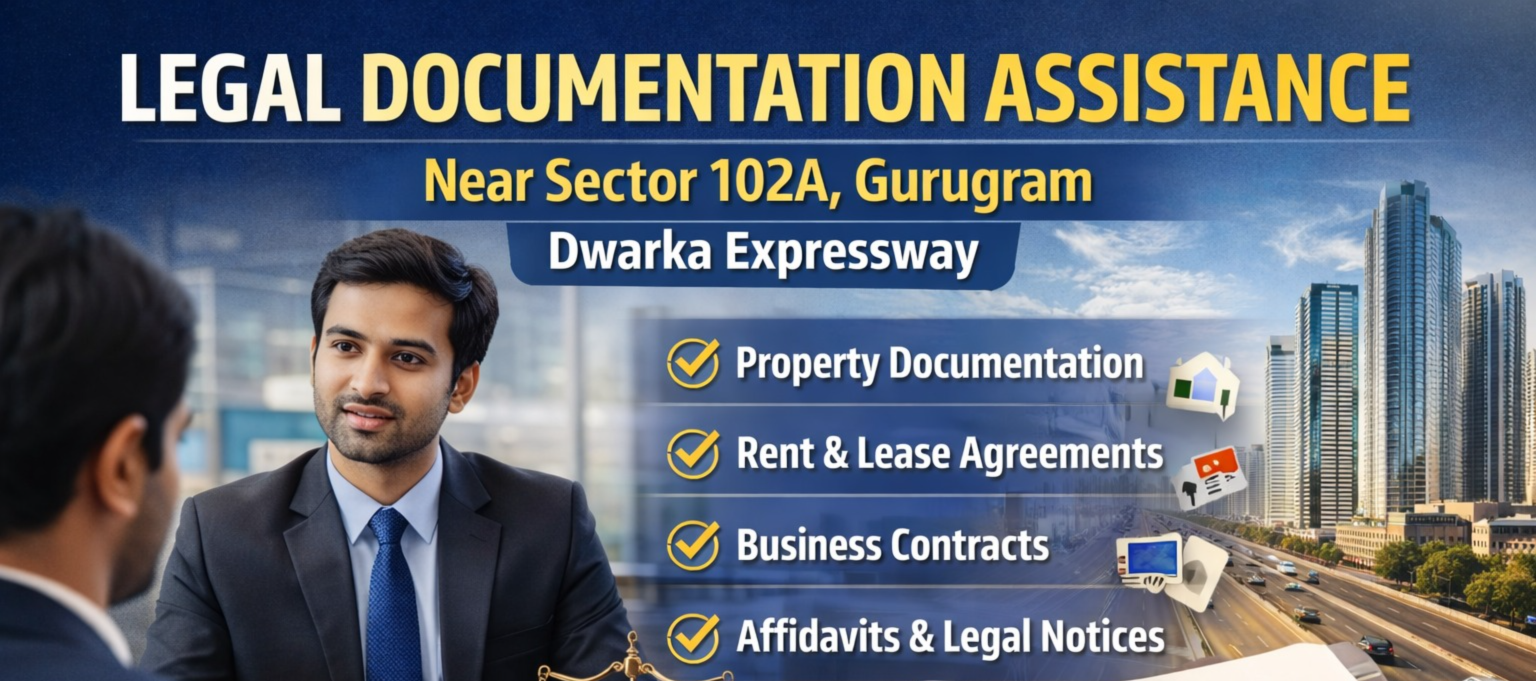 Legal Documentation Assistance Near Sector 102A Gurugram (Dwarka Expressway) – Reliable, Professional & Hassle-Free Services