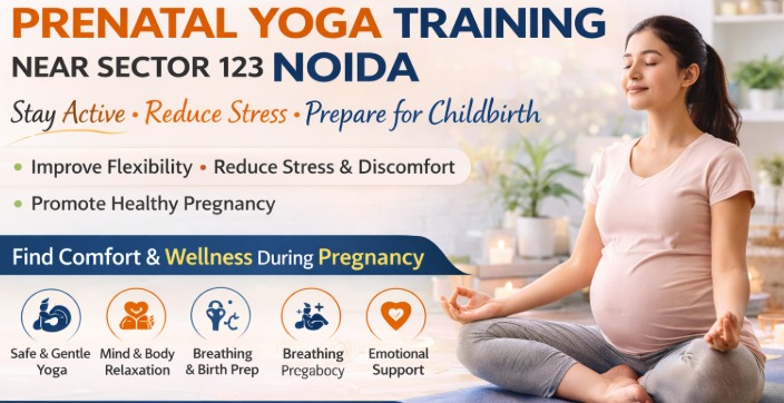 Prenatal Yoga Training Near Sector 123 Noida – A Complete Guide for Healthy Pregnancy