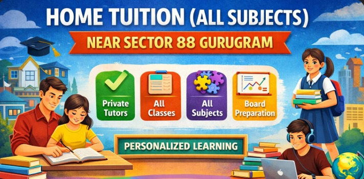Home Tuition (All Subjects) Near Sector 88 Gurugram – Personalized Learning for Academic Excellence